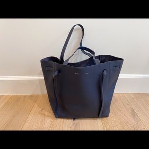 Celine Small Cabas Tote Bag Navy Blue
